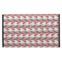 Patriotic Stars Stripes Freedom Flag Hearts iPad Folio Cover