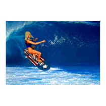 Patriotic Surfer Girl 2 posters
