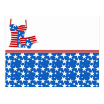Patriotic Swimsuit postcards
