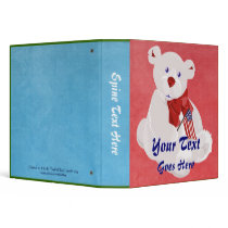 Patriotic Teddy Bear Binder