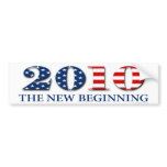 Patriotic "The New Beginning" bumper sticker