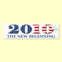 Patriotic "The New Beginning" bumper sticker bumper stickers