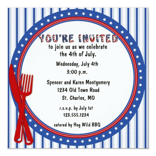 Patriotic Themed Party Invitation | Zazzle