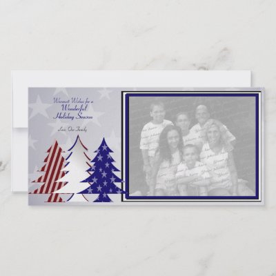 Patriotic Trees Photo Card Template