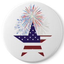 Patriotic US Badge Buttons