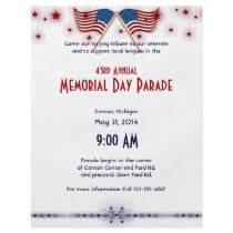 Patriotic US Flags and Stars Memorial Day Custom Flyer