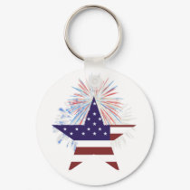 Patriotic US Keyring keychains