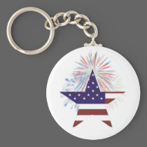 Patriotic US Keyring keychains