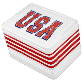 Patriotic USA and Stripes Igloo Drink Cooler