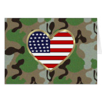 Patriotic USA Camo Greeting Cards