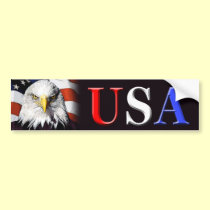 Patriotic “USA Eagle” bumper sticker bumper stickers