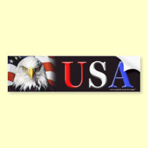 Patriotic “USA Eagle” bumper sticker bumper stickers