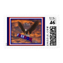 Patriotic USA Eagle Freedom Postage Stamp