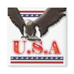 Patriotic USA eagle stars stripes Refrigerator Magnets