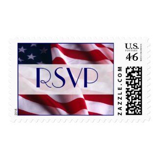 Patriotic USA Flag RSVP Postage Stamps stamp