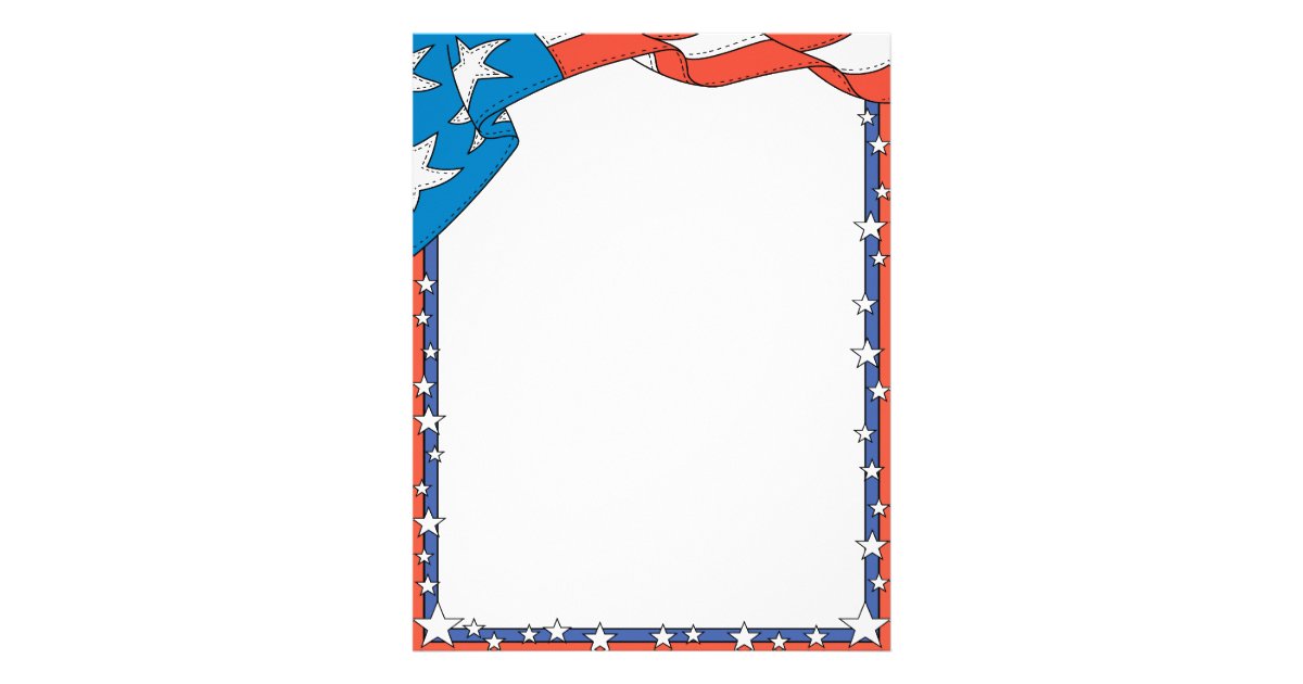 Patriotic USA Letterhead | Zazzle