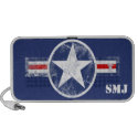 Patriotic USA Military Star Monogram mp3 Speaker doodle
