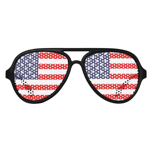 Patriotic USA party glasses American flag shades ...