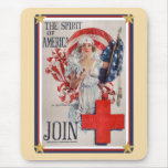 Patriotic USA - Red Cross Join Mouse Mat