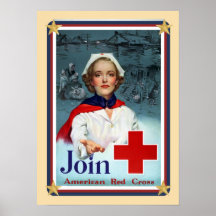 Patriotic USA - Red Cross Join Print