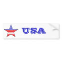 Patriotic USA Star bumpersticker