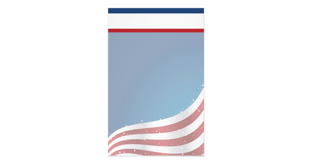 Patriotic USA Stationery with Letterhead | Zazzle