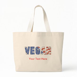 Patriotic Vegan beach bag