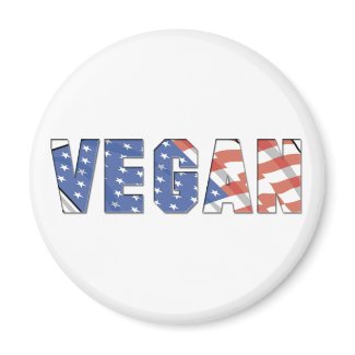 Patriotic Vegan magnet