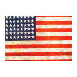 Patriotic Vintage American Flag Wall Canvas Art Gallery Wrapped Canvas