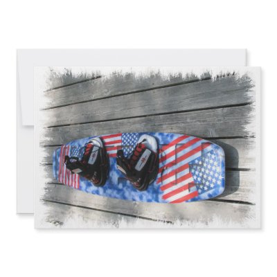 Patriotic Wakeboard Invitation (10-pack)