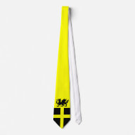 Patriotic Wales St Davids Day Dragon on Yellow Tie