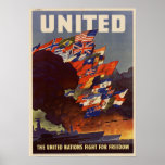 Patriotic World War 2 Poster US Allies 2 LG