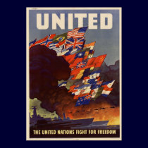 Patriotic World War 2 Poster US Allies 2 LG posters