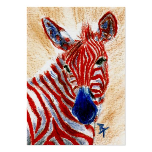 Patriotic Zebra ArtCard Business Card Template