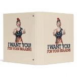 Patriotic Zombie 3 Ring Binder