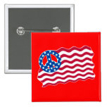 Patriotism and Peace in American Flag Design buttons