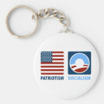 Patriotism or Socialism Keychain
