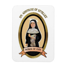 Patron Saint of Cats magnet for the fridge