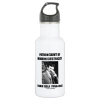 Patron Saint Of Modern Electricity (Nikola Tesla) 18oz Water Bottle