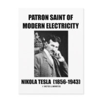 Patron Saint Of Modern Electricity (Nikola Tesla) postcards by wordsunwords Patron Saint Of Modern Electricity (Nikola Tesla) postcards