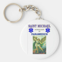 PATRON SAINT OF PARAMEDICS KEYCHAINS