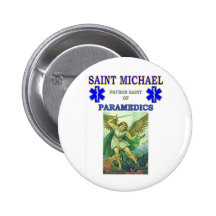 PATRON SAINT OF PARAMEDICS PINBACK BUTTONS