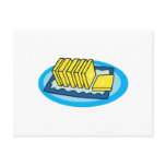 pats of butter postcard