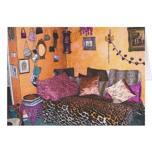 Patsy's Orange & Pink Greeting Card