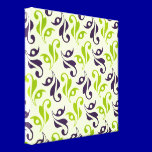 pattern79 PURPLE GREEN VINE SWIRLS PATTERN  TEXTUR canvas prints