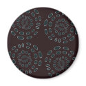 Pattern 24 Around 4 Rouge & Teal magnets by JaZilla Pattern 24 Around 4 Rouge & Teal magnets