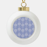 Pattern Abstract Art purple Floral Flowers Ceramic Ball Christmas Ornament
