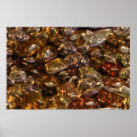 Pattern ART - Golden River Stones Poster