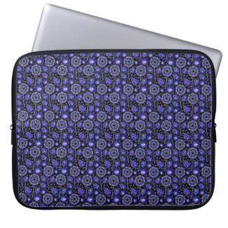 Pattern_Blue_Flower #06 Computer Sleeve