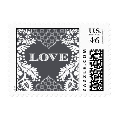 Pattern - Brocade Love - Gray Stamp